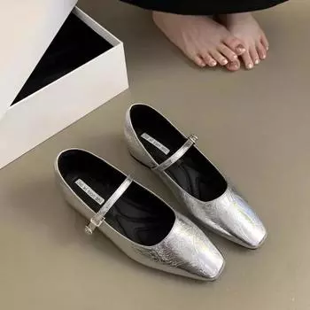 2024 Solid Med Heel 2024 Pumps for Women 2024 New Hot Sale Summer Casual Slip-on Ladies Shoes Slip-on Shallow Pu Pumps 35 бежевый