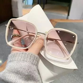 2024 солнцезащитные очки для женщин, летние солнцезащитные очки в большой оправе с градиентом цвета, модные солнцезащитные очки для вождения, устойчивые к УФ-излучению