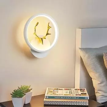 2024 Спальня Прикроватная Светодиодная Настенная Лампа Современные Круглые Светильники Для Коридора Освещения Для Гостиной Минималистская Люстра С Подсветкой Warm light