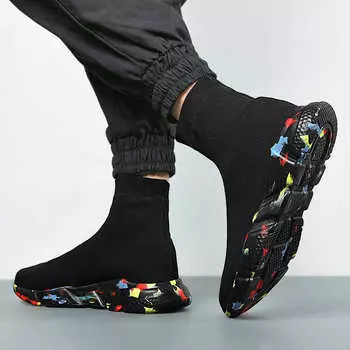 2024 Спортивная обувь для мальчиков Air Мужские кроссовки без каблука Мужские ботинки Некожаные повседневные кроссовки для бега Классические теннисные 6.5 камуфляжный