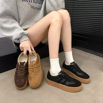 2024 Спортивные туфли Forrest Gump на плоской подошве в стиле ретро, универсальные американские туфли, женские кроссовки, обувь для сноуборда 35 коричневый