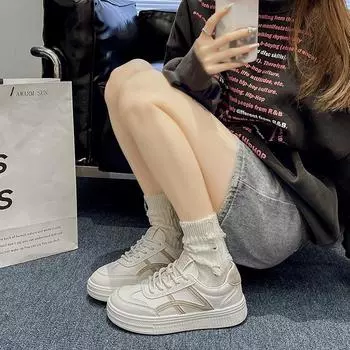 2024 Spring and Autumn Breathable Little White Shoes Women s New Flat Bottom Versatile Casual Sports Shoes Lightweight Fashion Student Sing 35 синий