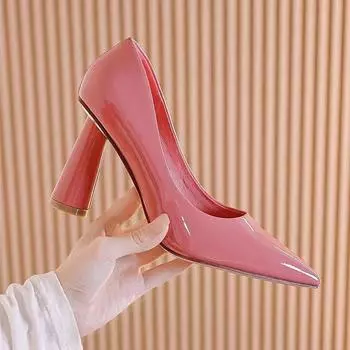 2024 Spring and Autumn Classic Shallow Mouth Pointed Fine Heel Casual High Heels Women s Dance Banquet Wedding Pumps Shoes 34 белый
