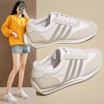 2024 Spring and Autumn Fashion Versatile Casual Internet celebrity Breathable Flat Sneakers Lightweight Thin Lace-up Forrest Gump Tide Shoes 35 чёрный