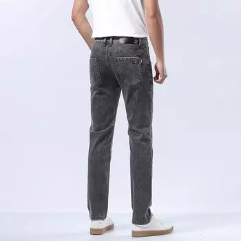 2024 Spring And Autumn Men S High Quality Jeans Fashion Stretch Slim Fit Small Foot Light Luxury Casual Cowboy Pants 29