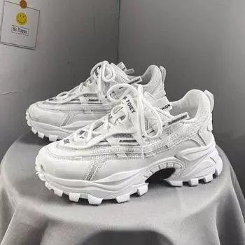 2024 Spring and Autumn New Men s Breathable Mesh Sports Fashion Versatile Casual Shoes Outdoor Running Shoes sneakers men 39 белый