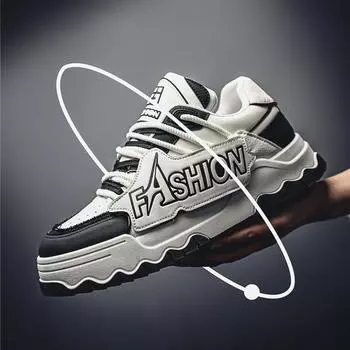 2024 Spring and Autumn New Men s Shoes Korean Edition Trend Dad Shoes Harajuku Sports Shoes Men s Casual Shoes Large Size Shoes Men s 39 коричневый