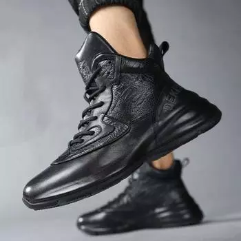 2024 Spring and Autumn Season New Men s High Top Thick Sole Elevated Casual Shoes Fashion Trend Sports Shoes Running Shoes 39