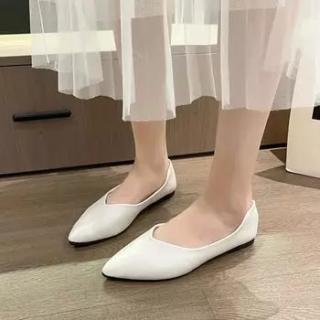 2024 Spring and Summer Fashion New Elegant Square Toe Thick Heel Mesh Women s Shoes Casual Shallow Mouth Breathable Flat Shoes 35 бежевый