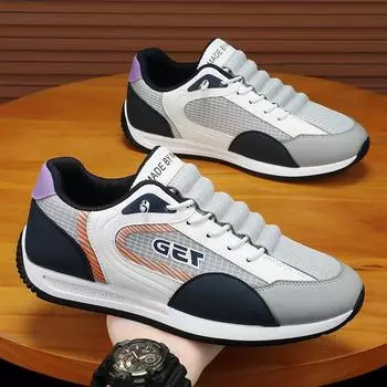 2024 spring and summer live broadcast high-quality mesh breathable low-top men s shoes ultra-light foot loafers one-pedal shoes men 39 белый