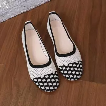 2024 Spring and Summer New Breathable Mesh Flat Shoes Simple Shoes Women s Pointed Toe Large Size Women s Shoes Fashion 35