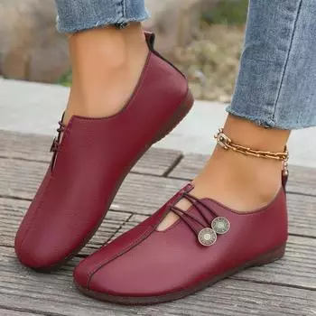 2024 spring and summer new women s shoes casual flat-soled Doudou shoes round head shallow mouth women s single shoes large size foreign trade Europea 36