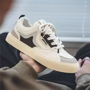 2024 spring and summer white shoes men s shoes European station casual tide board shoes men s low-top breathable student sports board shoes 39