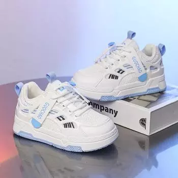 2024 Spring Autumn Children Shoes Non-Slip Kids Running Shoes Boys Fashion Breathable Mesh Sneakers Girls Casual Sports Shoes 26 синий