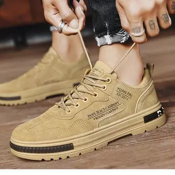 2024 Spring Autumn Men s Boots Outdoor Platform Tooling Motorcycle Boots Work Boots Design Male Casual Shoes 39 серый