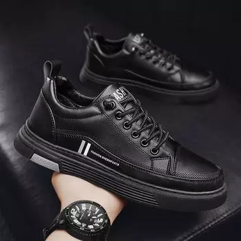 2024 Spring & Autumn Men s Casual White Sports Shoes - Trendy Ultra-fiber Soft Bottom 40