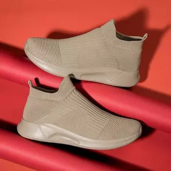 2024 Весна Осень Новейшая Сетчатая Повседневная Обувь Уличная Толстая Подошва Модные Носки Обувь Мужская Спортивная Вулканизированная Обувь Tenis Masculino 36