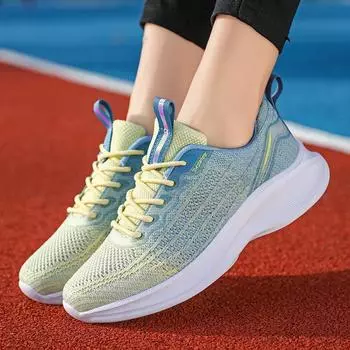 2024 spring flying woven women s shoes Korean version of fashion versatile trend casual shoes women s lightweight outdoor running sports shoes 35 чёрный