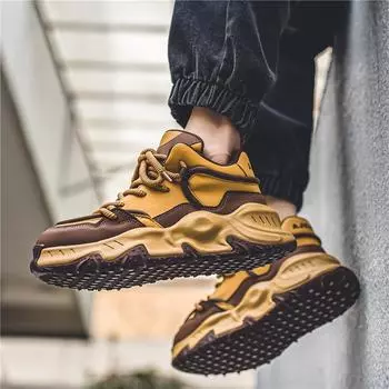 2024 spring live broadcast Chinese red board shoes men s platform sports shoes Korean version casual street bread shoes student shoes 39 чёрный