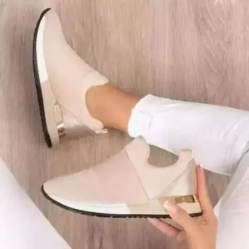 2024 Spring New Fashion Shoes for Women Breathable Slip on Sneakers Female Solid Vulcanized Shoes Ladies Non-slip Walking Shoes 36
