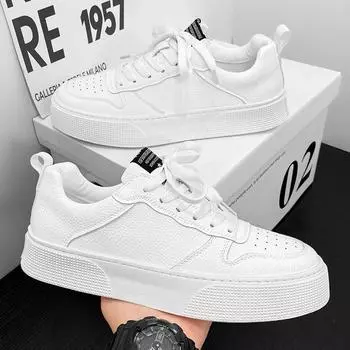 2024 Spring New Fashion Sports Shoes Platform Shoes Big Head Casual Comfortable Sports Shoes Men s Shoes Zapatos De Hombre 39 бежевый