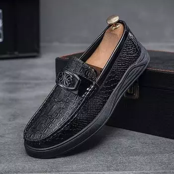 2024 spring new low-top loafers men s business casual shoes Doudou shoes foot cover versatile leather shoes men 39