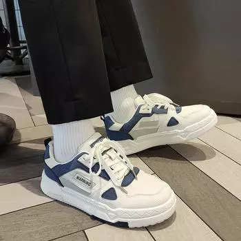 2024 Spring New Men s Shoes Hong Kong Style Small Group Boys Cricket Shoes Versatile Sports and Leisure 39 синий