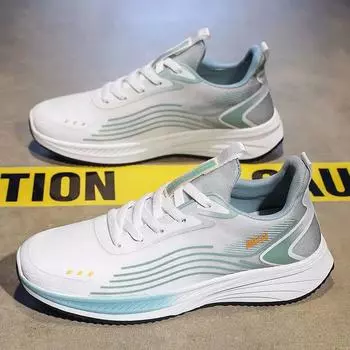 2024 spring new mesh breathable sports shoes men s soft-soled casual running shoes foreign trade large-size men s shoes 39 чёрный