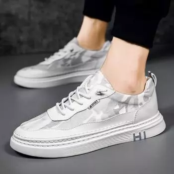 2024 Spring New Style Korean Fashion Shoes Student Low-top Breathable Casual Fashion Men s Sneakers Mens Low Top Sneakers 39 бежевый