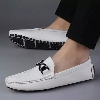 2024 Spring Summer Autumn Winter Men New Slip-on Shoes Men s Casual Loafers Luxury Brand Breathable Flats Driving Shoes Slip On 37 чёрный