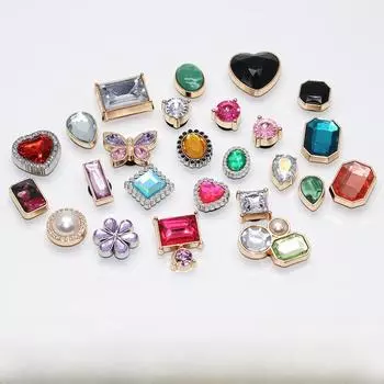 2024 Стильная металлическая пряжка для обуви со стразами Цветок для аксессуаров своими руками