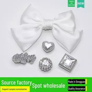 2024 Стильная пряжка для обуви со стразами и жемчугом, аксессуары своими руками