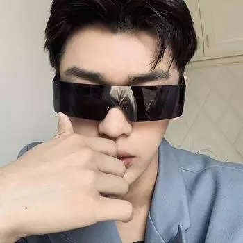 2024 Стимпанк Y2K Солнцезащитные очки Женщины Мужчины Квадратные Цельные Обертывания Солнцезащитные Очки Модные Очки Большая Оправа Солнцезащитные Очки для Женщин MULTI