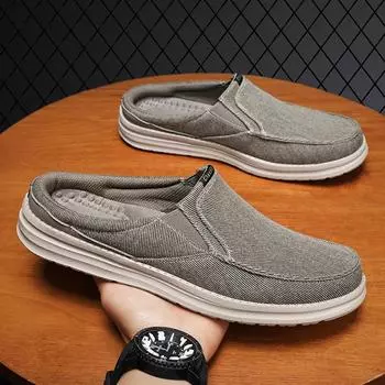 2024 Summer Blue Loafers Men Classic Canvas Flats Shoes Women Comfortable Breathable Men Casual Shoes Slip-on Espadrilles 39 хаки