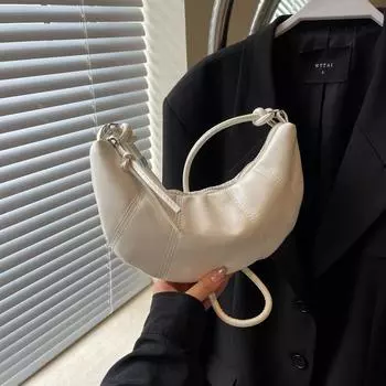 2024 summer fashion simple dumpling bag fashion casual shoulder bag simple fashion messenger bag fashion commuter bag чёрный