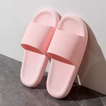 2024 Summer Fashion slippers for women thick-soled non-slip new soft-soled bathroom slippers for men slippers women 36-37fit22.5cm-23cm чёрный