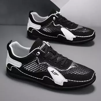 2024 summer light foot cover big eye hollow mesh Doudou shoes one pedal outdoor Douyin casual sandals board shoes 39 чёрный