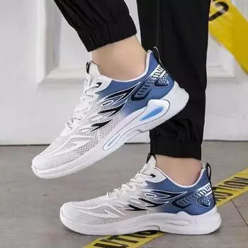 2024 summer men s shoes ice silk mesh shoes casual running sports shoes Internet celebrity tide shoes student breathable men s shoes 39