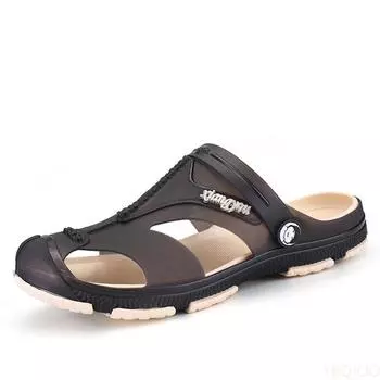 2024 Summer Men s Slippers 8 Slip-On Garden Shoes Breathable Man Sandals Plus Size Male Beach Shoes Flip Flops Quick Dry 38