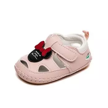 2024 Summer New Boys and Girls Baby Soft Bottom Non-slip Toddler Shoes Korean Version Covered Toes Cute Cartoon White Sandals 14(Inner 10.5cm белый