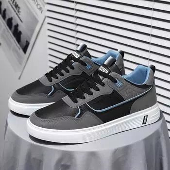 2024 summer new breathable canvas board shoes trend student versatile white shoes sports and leisure shoes men 39 белый