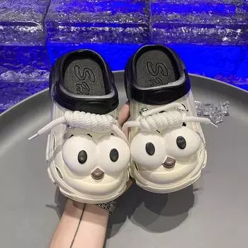 2024 Summer New Children Sandals for Girls Fashion Trendy Comfortable Soft Sole Anti-slippery Ugly and Cute Cartoon Beach Shoes 24-25