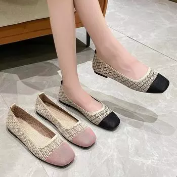 2024 Summer New Comfort Casual Women s Shoes Fashion Soft Sole Breathable Hollow Out Flat Shoes for Women Zapatos De Mujer 36 чёрный