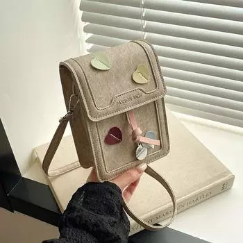 2024 летняя новая симпатичная маленькая квадратная сумка для девочек модная повседневная сумка-мессенджер корейской версии ins модная сумка для мобильного телефона для женщин синий