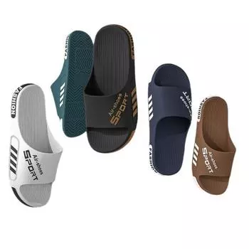 2024 Summer New Fashion Men s Slippers PVC Soft Sole Anti Slip Slippers Leisure Outdoor Beach Home Bathroom Couple Slippers 36 зелёный