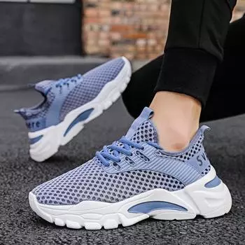 2024 Summer New Fashion Trend Casual Mesh Running Sports Couple Men s Shoe 38 бежевый