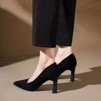 2024 summer new fashionable sexy high-heeled single shoes women s thin temperament women s shallow mouth foot cuff pointed high heels 34