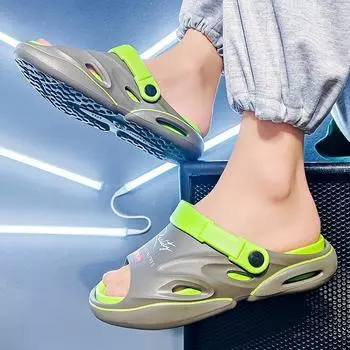 2024 Summer New Men s Slippers and Sandals EVA Soft Soled Slippers Indoor and Outdoor Beach Shoes Flip Flops Men s Shoes 39-40(25cm)