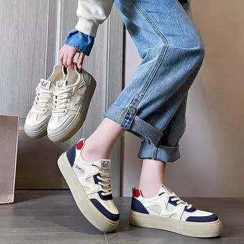 2024 Summer New Mesh Breathable Thick Sole Heightened Little White Shoes Versatile Sports and Casual Women s Shoes 35 синий