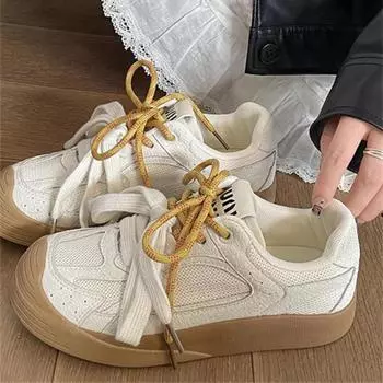 2024 Summer New Niche Design Mesh Breathable Forrest Gump Shoes Trendy and Fashionable Sports Casual Shoes for Women 35 белый